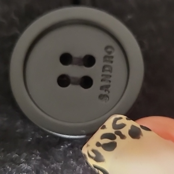 SANDRO BLACK WOOL COAT - Picture 3 of 9